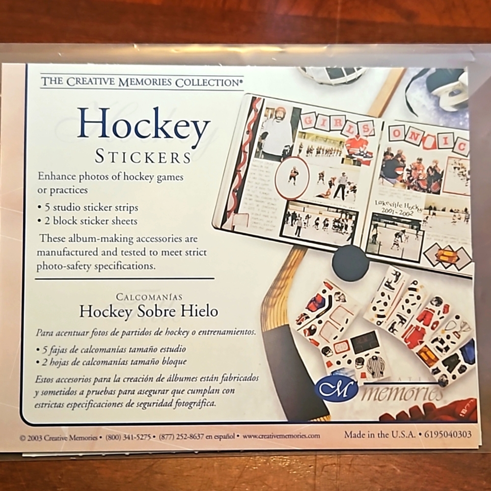Creative Memories Hockey Stickers Pack